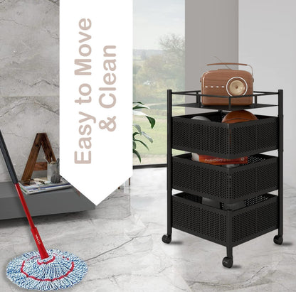 3 Layer Square Multipurpose Trolley