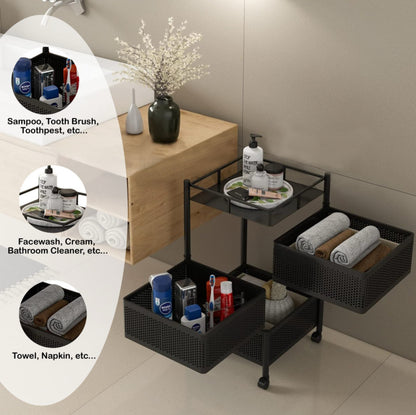 3 Layer Square Multipurpose Trolley