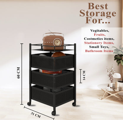 3 Layer Square Multipurpose Trolley