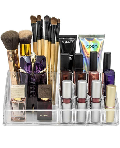16 Compartment Cosmetic ,Makeup ,Jewellery ,Acrylic Lipstick Storage Organizer
