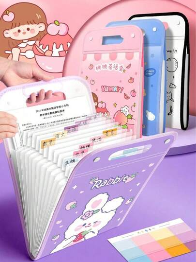 A4 Vertical Binding File Bag, File Folder, Document Bag 13Grid