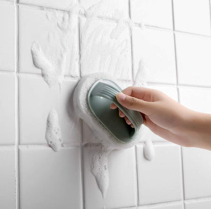 Cleaning Sponge With Plastic Handle