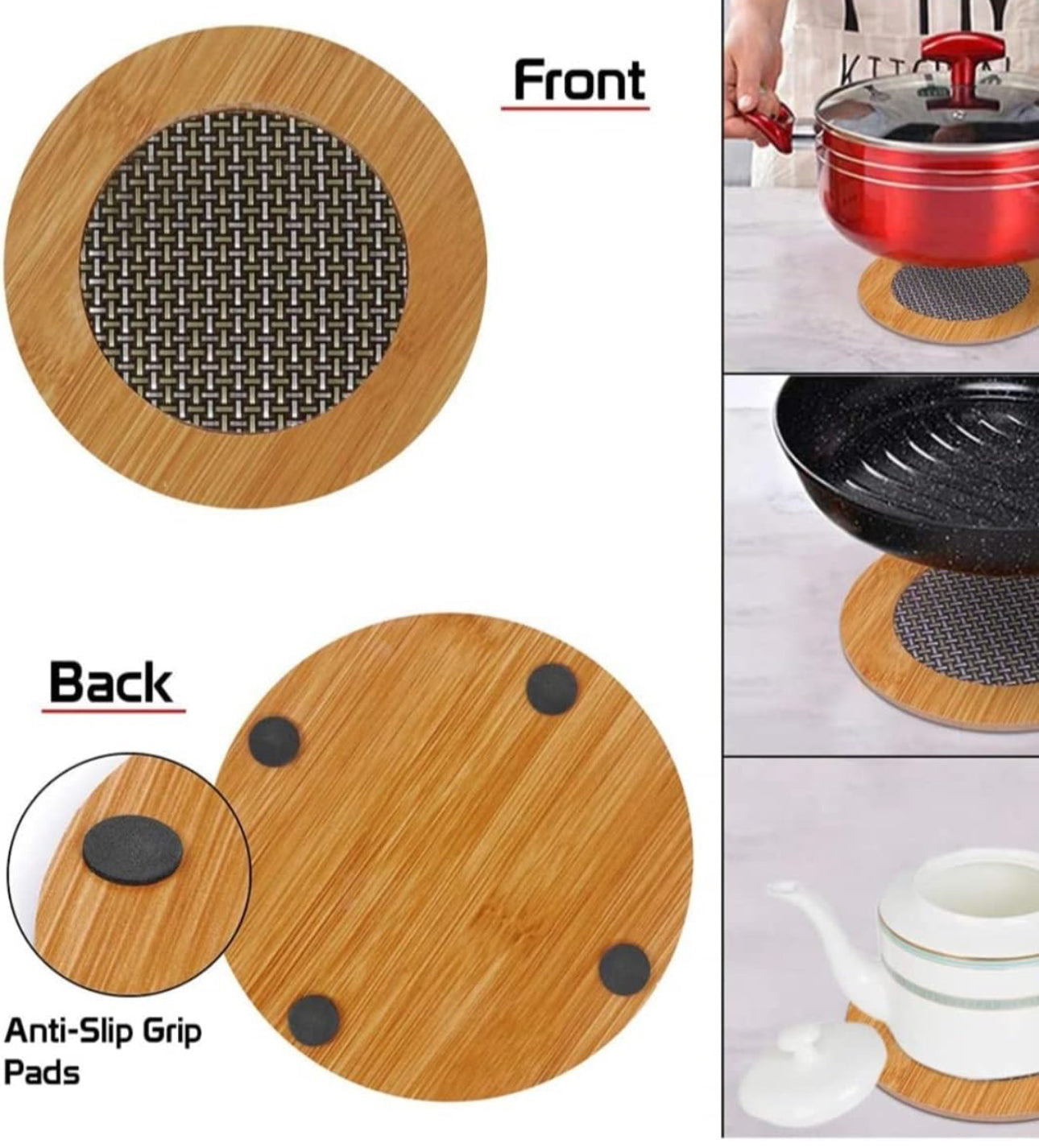 Wood Coasters Small Size, Heat Pads