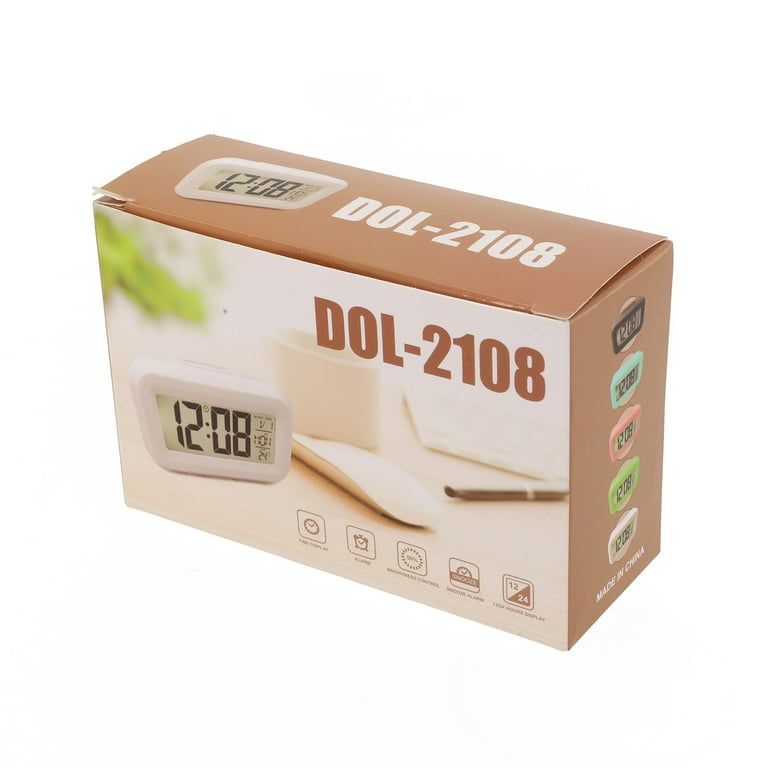 Digital Alarm Clock Date ,Temperature Display Snooze Mode