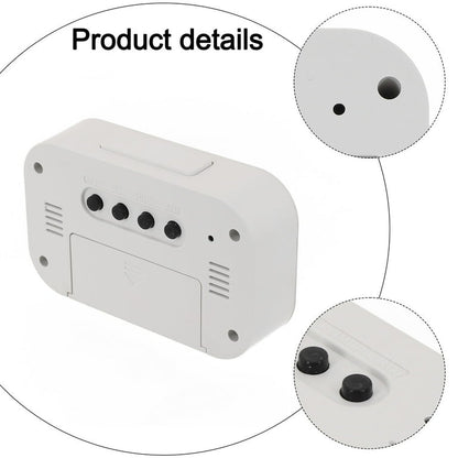 Digital Alarm Clock Date ,Temperature Display Snooze Mode