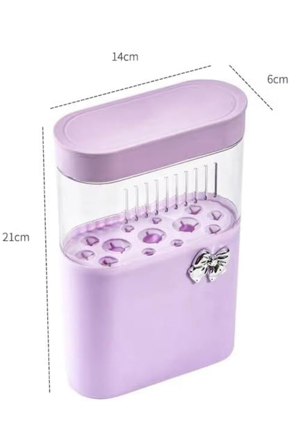 Make-Up Brush Drying and Storage Box with Lid