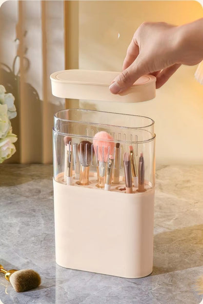Make-Up Brush Drying and Storage Box with Lid