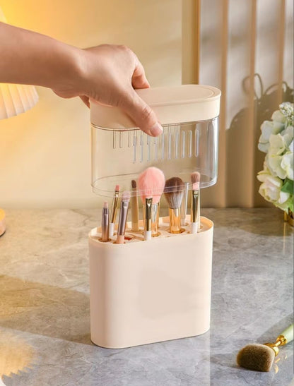 Make-Up Brush Drying and Storage Box with Lid