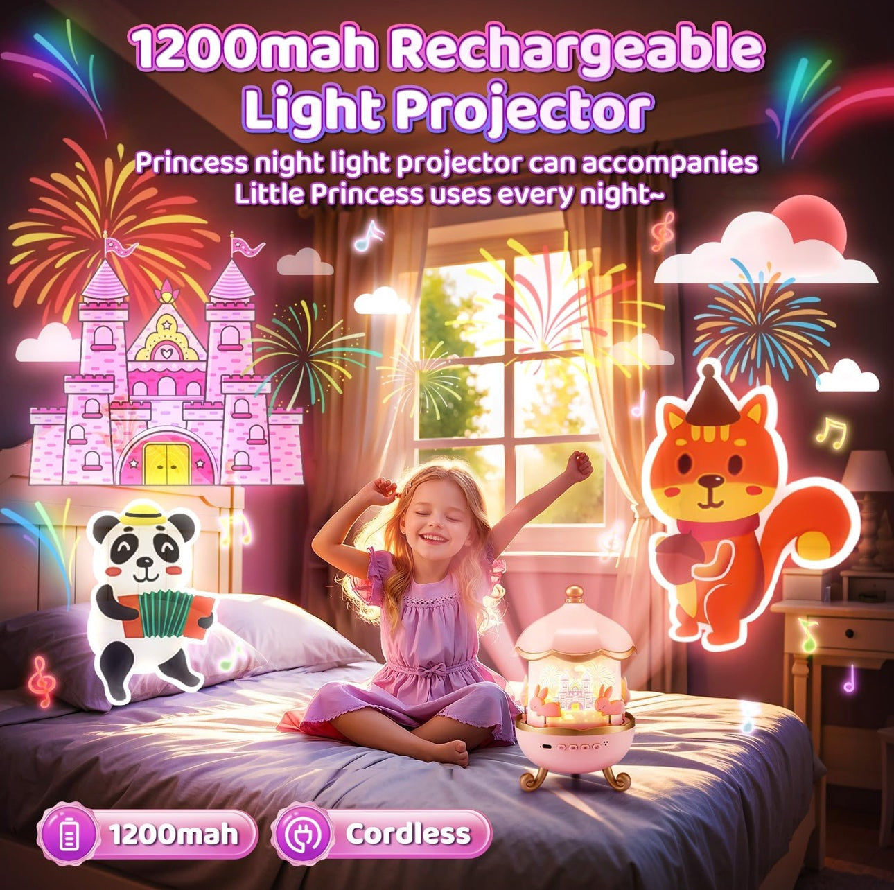 Night Light Projector With Sounds