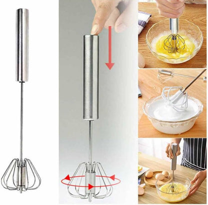 Egg Beater With Wooden Handle