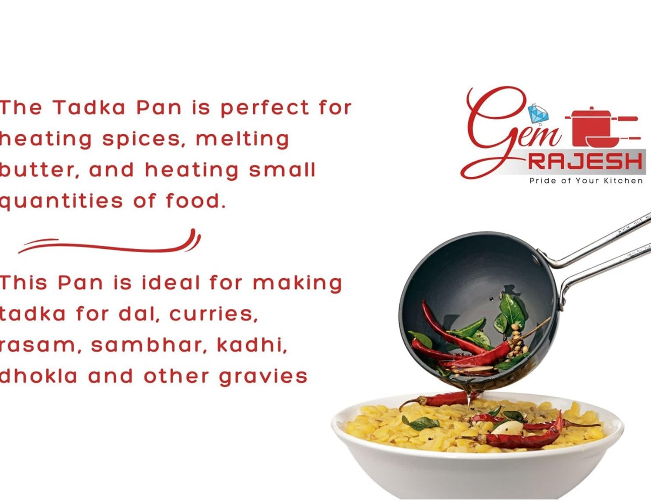 Aluminium Tadka Pan