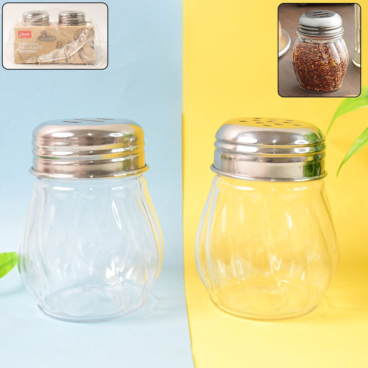 Oregano & Chilli Flake Dispenser Set (Set of 2)