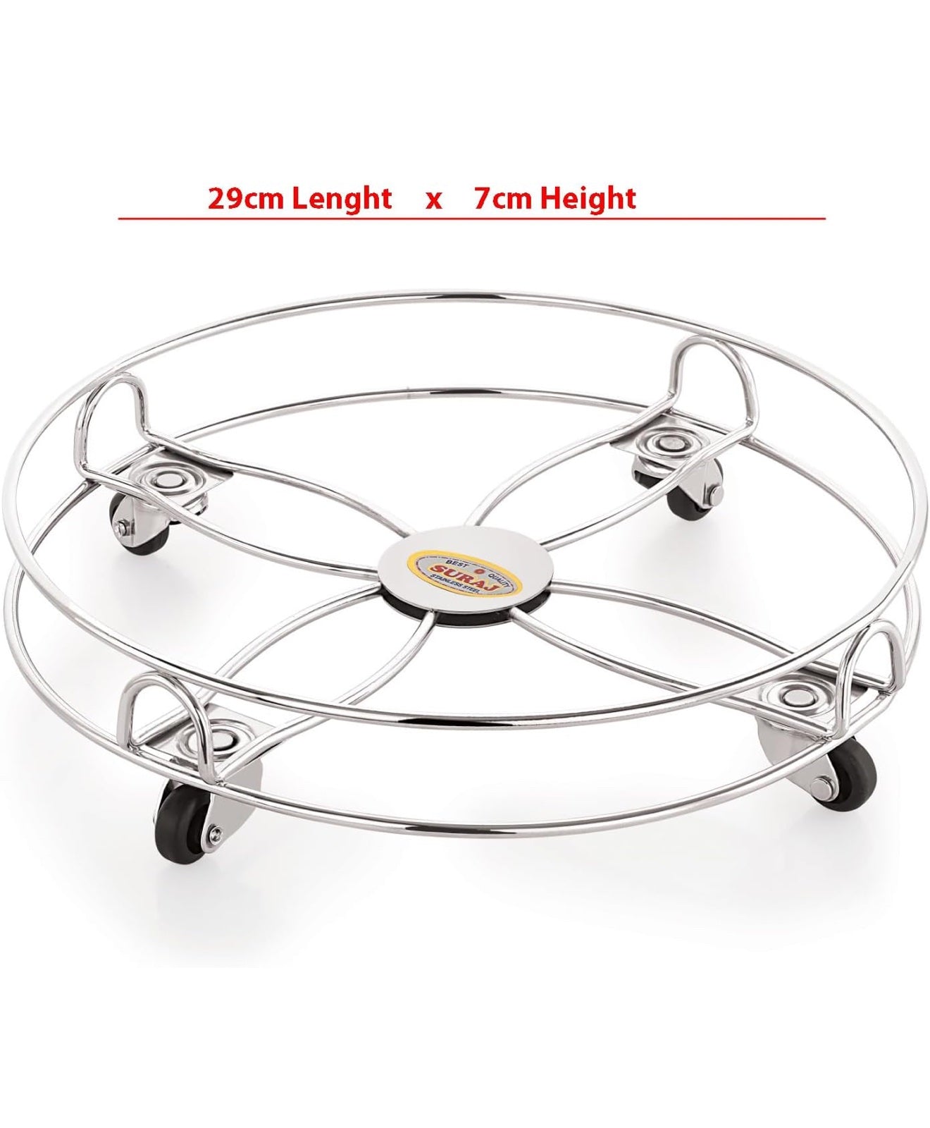 Heavy Stainless Steel Gas Cylinder Trolley with Wheel