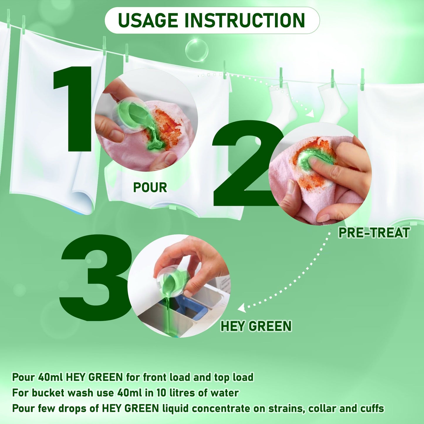 Hey Green Natural Laundry Liquid