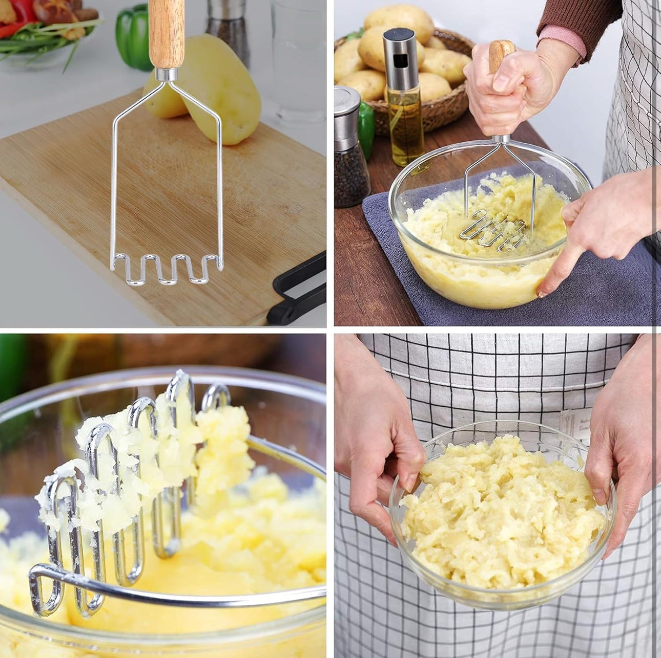 Wooden Handle Potato Masher