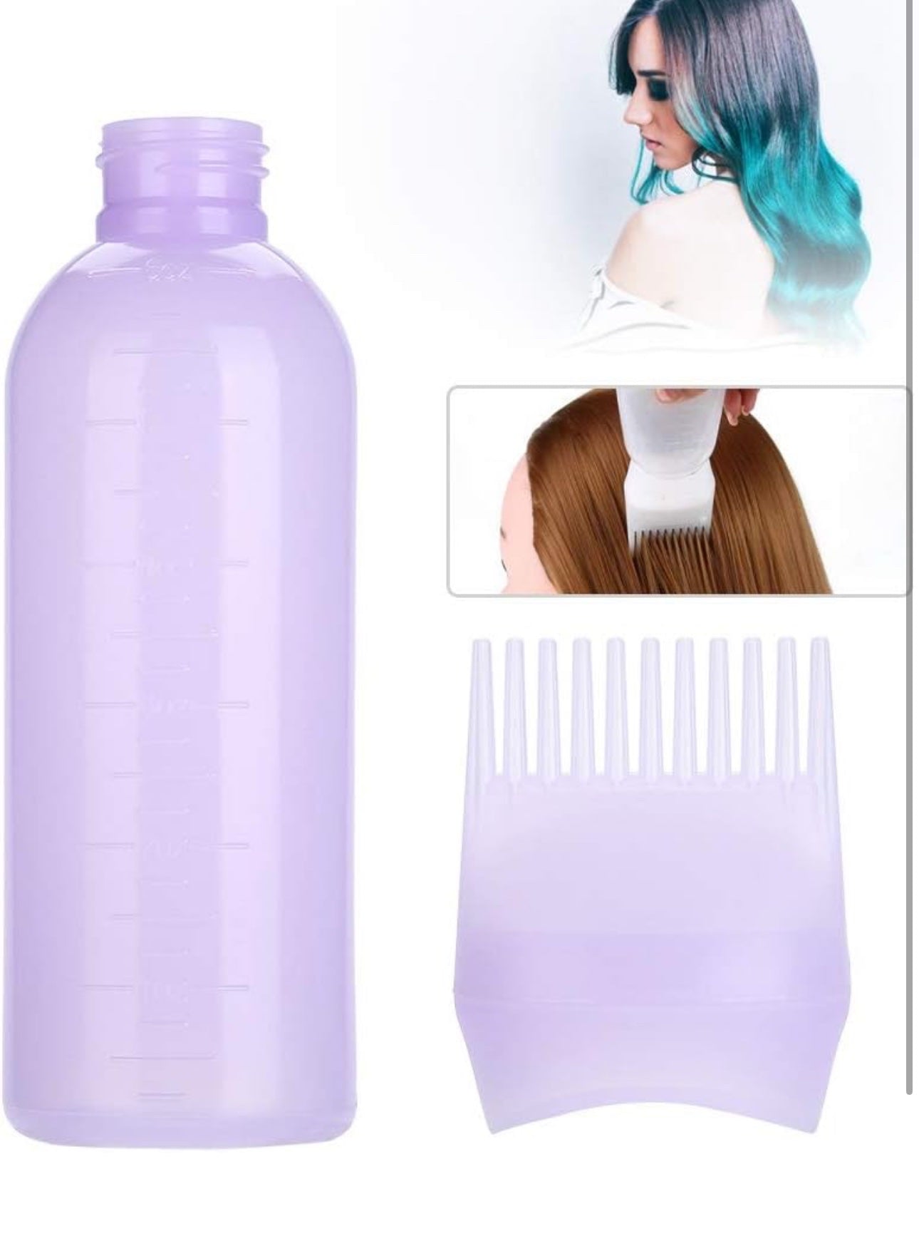 Hair Dye Bottle With Comb