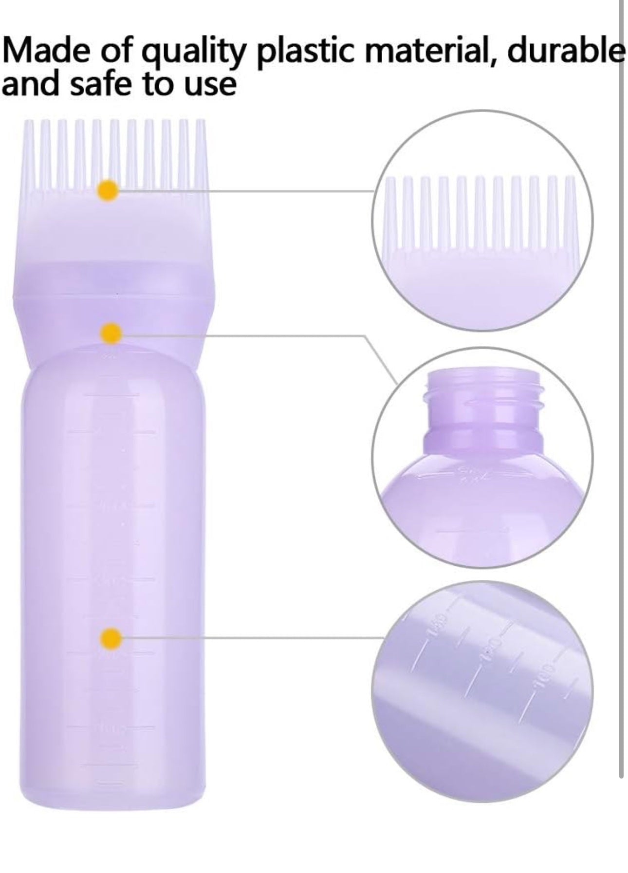 Hair Dye Bottle With Comb