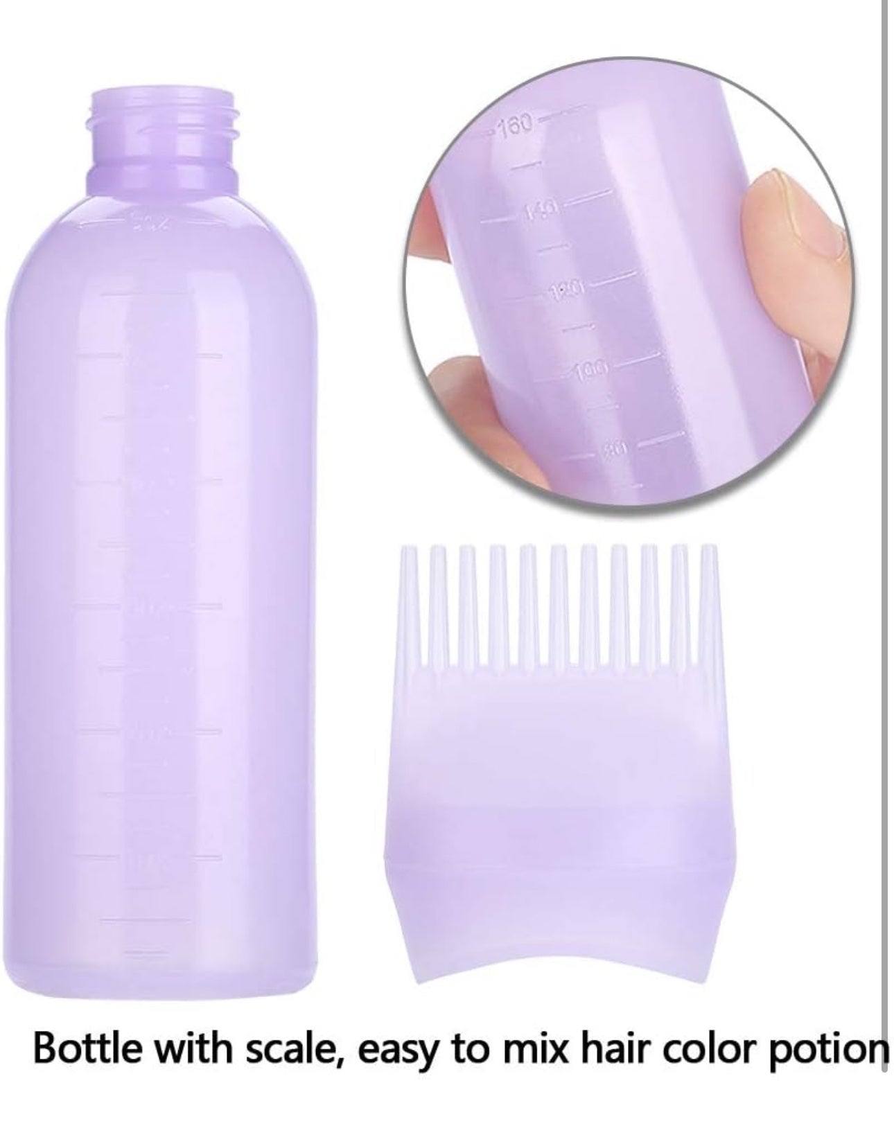 Hair Dye Bottle With Comb