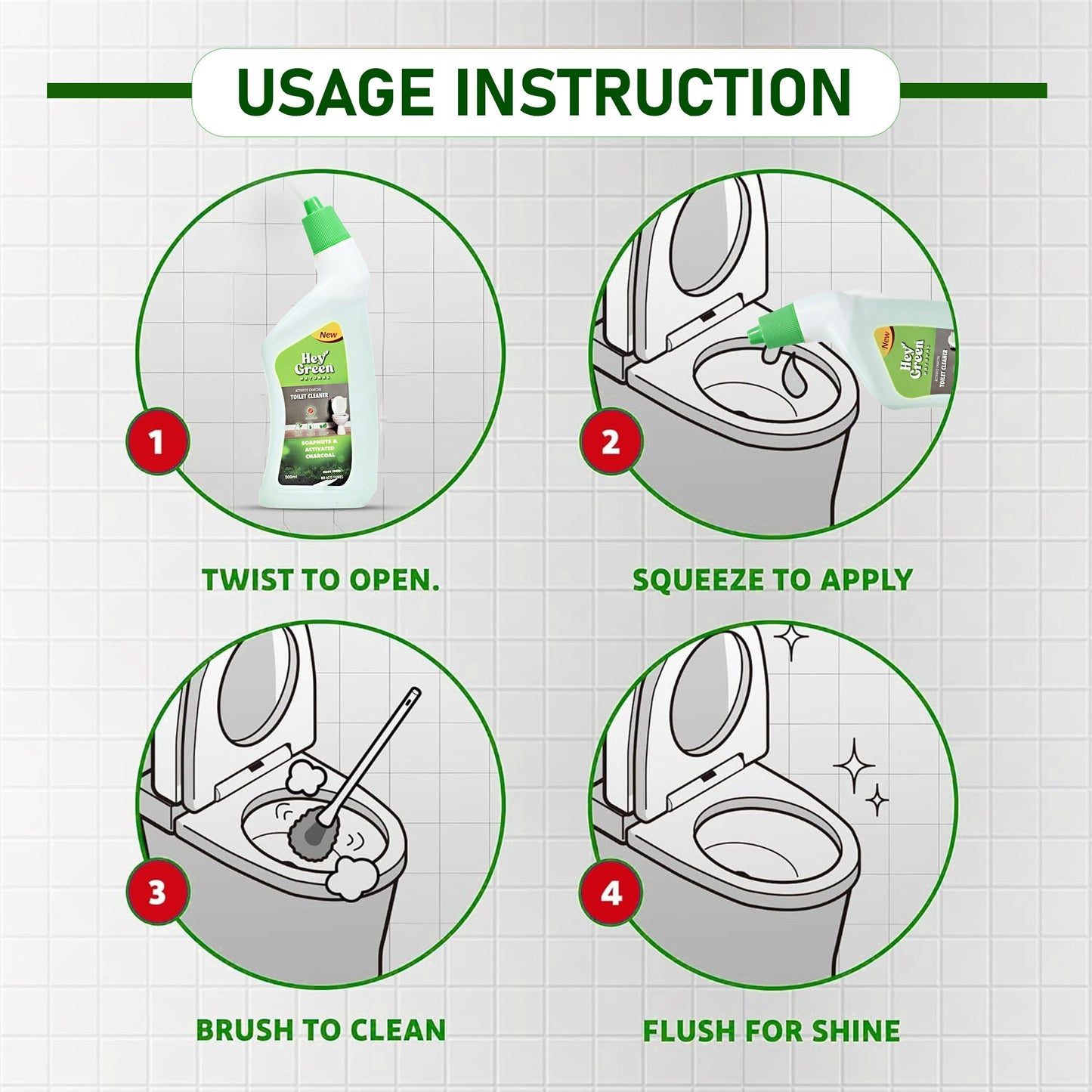 Hey Green Natural Toilet Cleaner