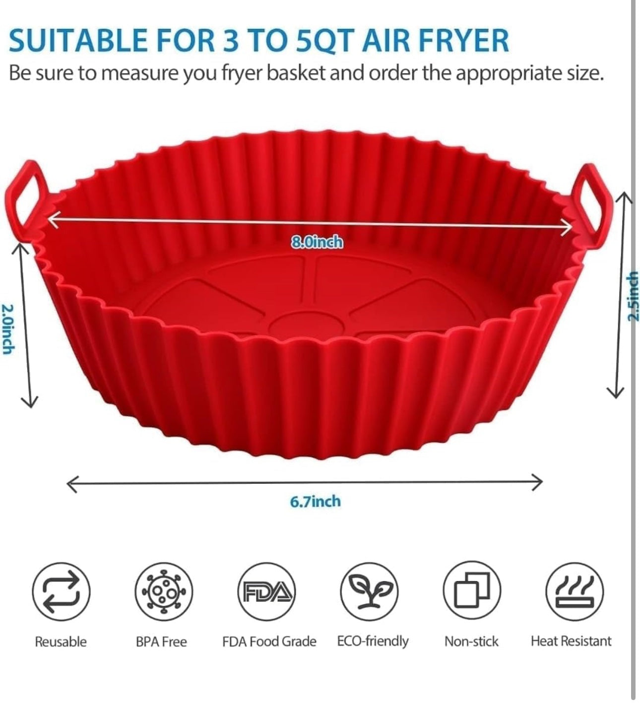 Silicone Round Shape Baking  Basket