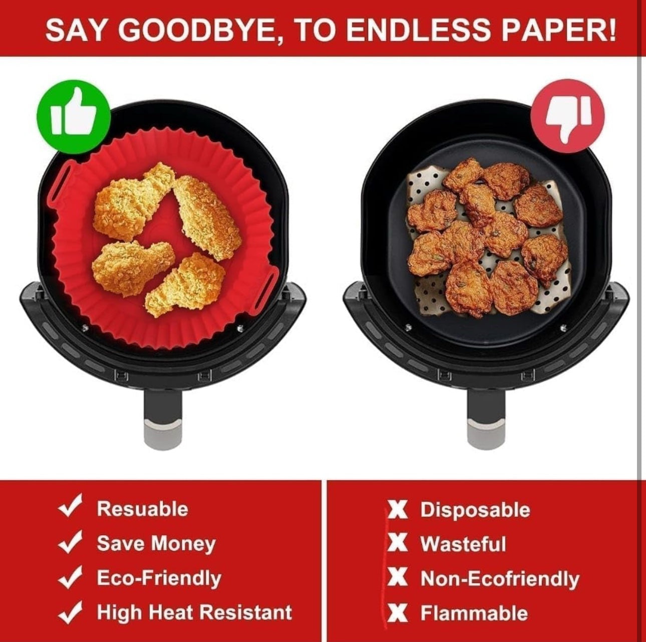 Silicone Round Shape Baking  Basket
