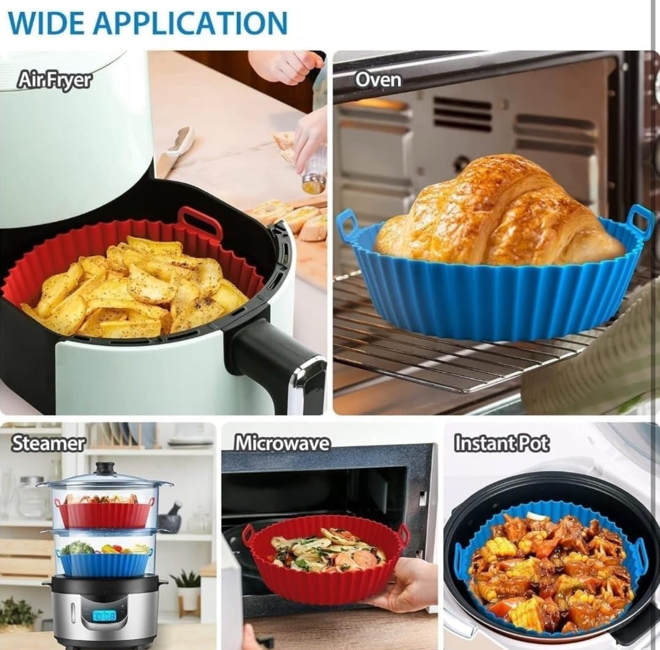 Silicone Round Shape Baking  Basket