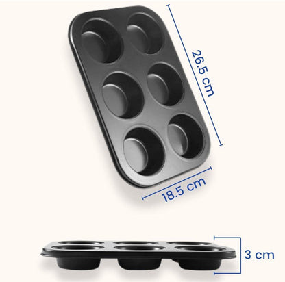 Cup Cake Mould 6 Grid