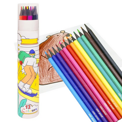 12 Pcs of Bold Color Pencils Set