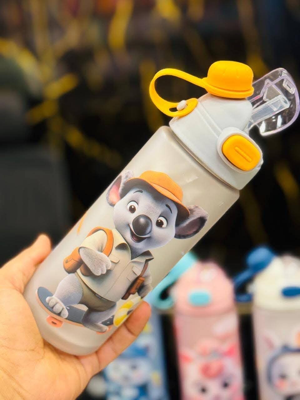 Plastic 2 in 1 Sipper & Non-Sipper Water Bottle 600ml