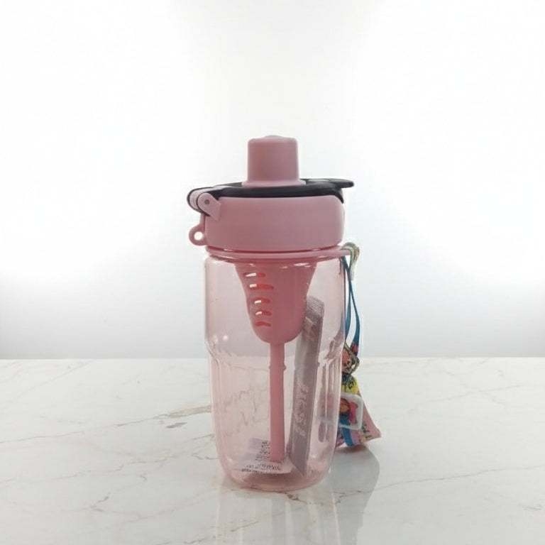 Plastic 2 in 1 Sipper Non-Sipper Water Bottle with Filter 650ml