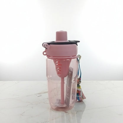 Plastic 2 in 1 Sipper Non-Sipper Water Bottle with Filter 650ml