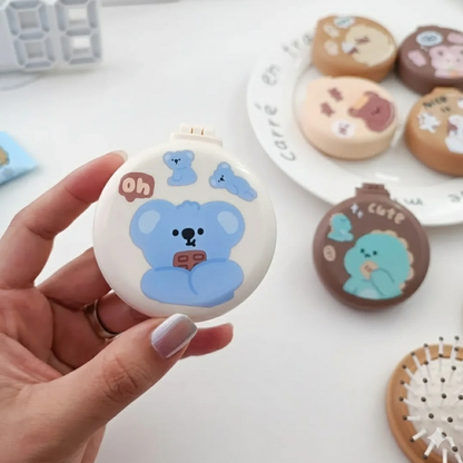 Mirror With Hair Brush