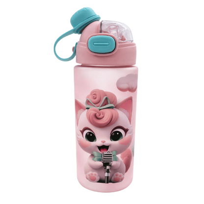 Plastic 2 in 1 Sipper & Non-Sipper Water Bottle 600ml