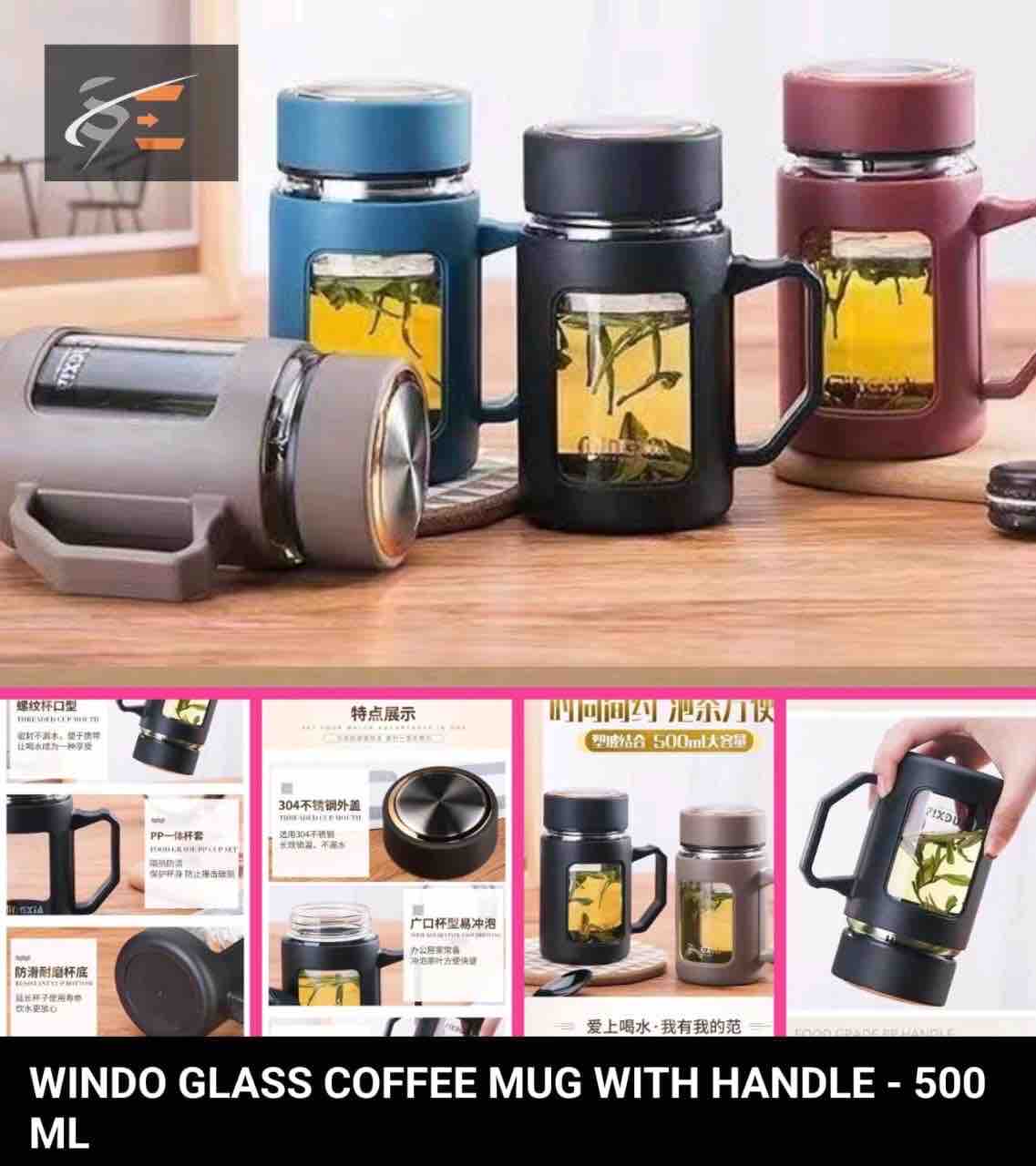 Double Wall Glass Mug 500ml