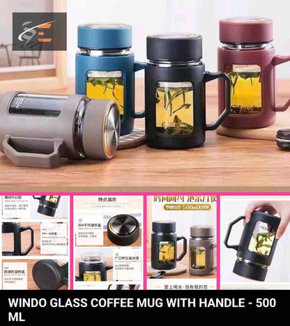 Double Wall Glass Mug 500ml