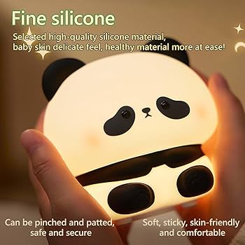 Baby Panda Night Light Soft Silicone Touch Lamp