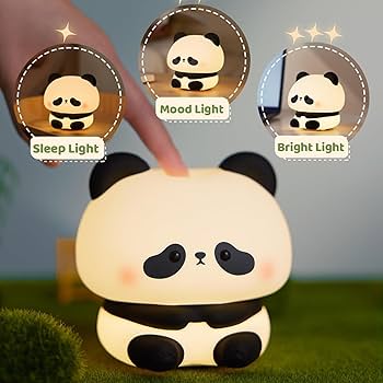 Baby Panda Night Light Soft Silicone Touch Lamp