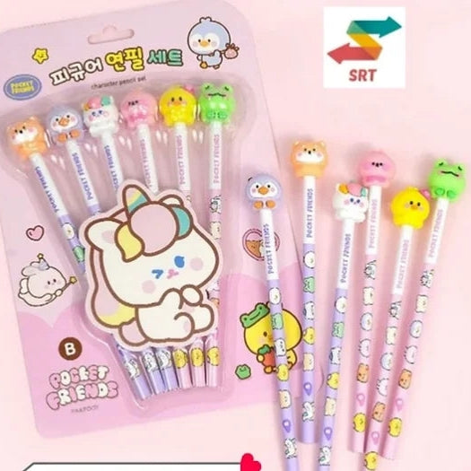 6 Piece Unicorn Pencil Eraser Set