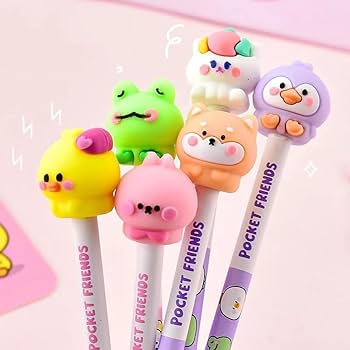 6 Piece Unicorn Pencil Eraser Set