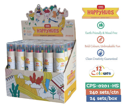 12 Pcs of Bold Color Pencils Set