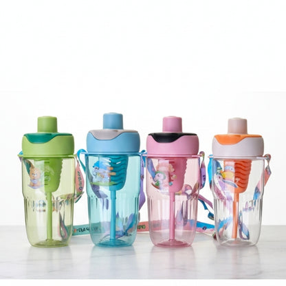 Plastic 2 in 1 Sipper Non-Sipper Water Bottle with Filter 650ml