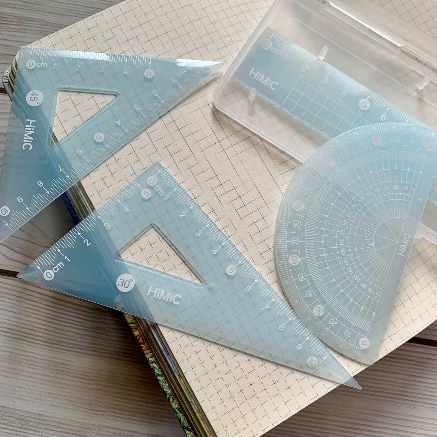 4 in 1 Protractor and Ruler Set - 4 Pack Set