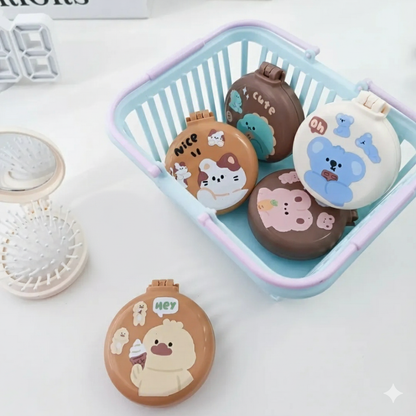 Mirror With Hair Brush