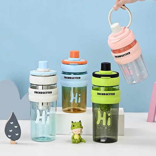 Plastic 2 in 1 Sipper & Non-Sipper Water Bottle 1000ml