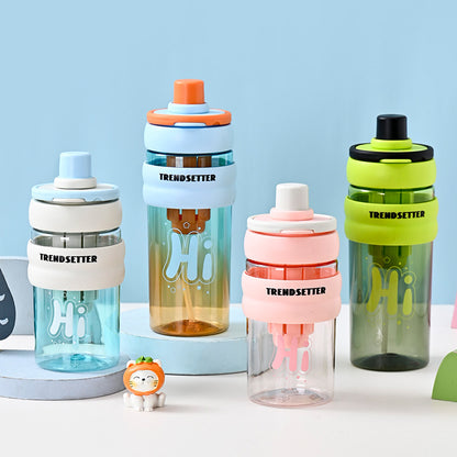 Plastic 2 in 1 Sipper & Non-Sipper Water Bottle 1000ml