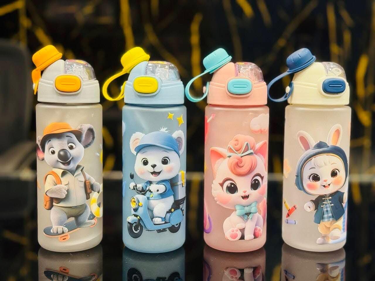 Plastic 2 in 1 Sipper & Non-Sipper Water Bottle 600ml