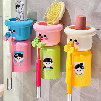 Portable Toothbrush Holder with Glass Cup