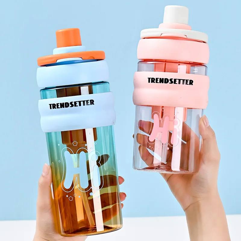 Plastic 2 in 1 Sipper & Non-Sipper Water Bottle 1000ml