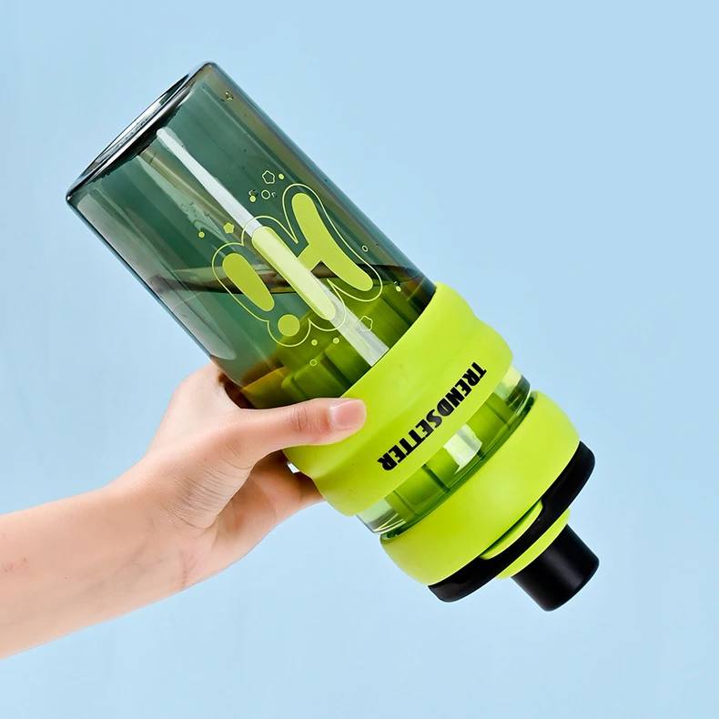 Plastic 2 in 1 Sipper & Non-Sipper Water Bottle 1000ml
