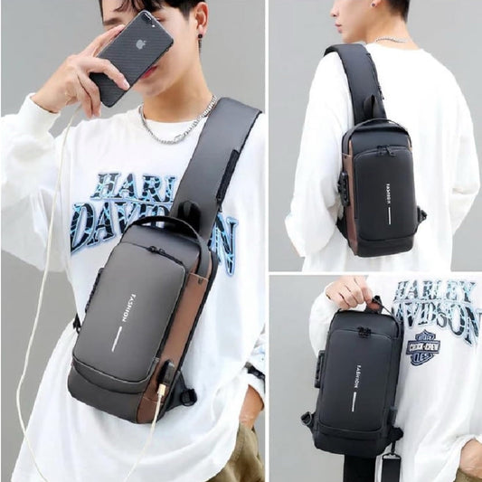 Chest Bag Sling Bag With USB Charging Port